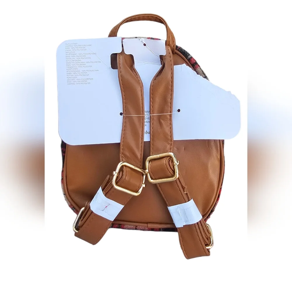 Tommy Bahama - NEW Mini Backpack Fall Plaid Colors. May Be Kids. No Pockets - Picture 2 of 14